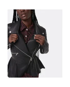 Best Cuplé Pelum Biker Chaqueta Piel Negro