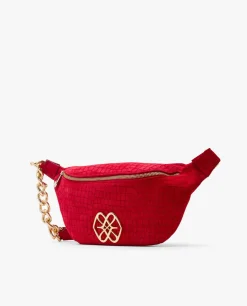 Sale Cuplé Rinonera Letras Serraje Coco Rojo