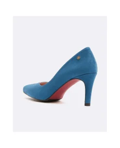 Discount Cuplé Salon Pico Ultrasuede Azul