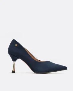 Cuplé Salon Pico Ultrasuede Marino