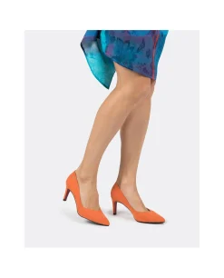 Clearance Cuplé Salon Pico Ultrasuede Naranja