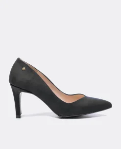 Discount Cuplé Salon Pico Ultrasuede Negro