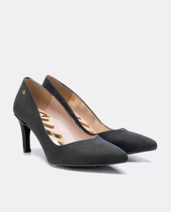 Discount Cuplé Salon Pico Ultrasuede Negro