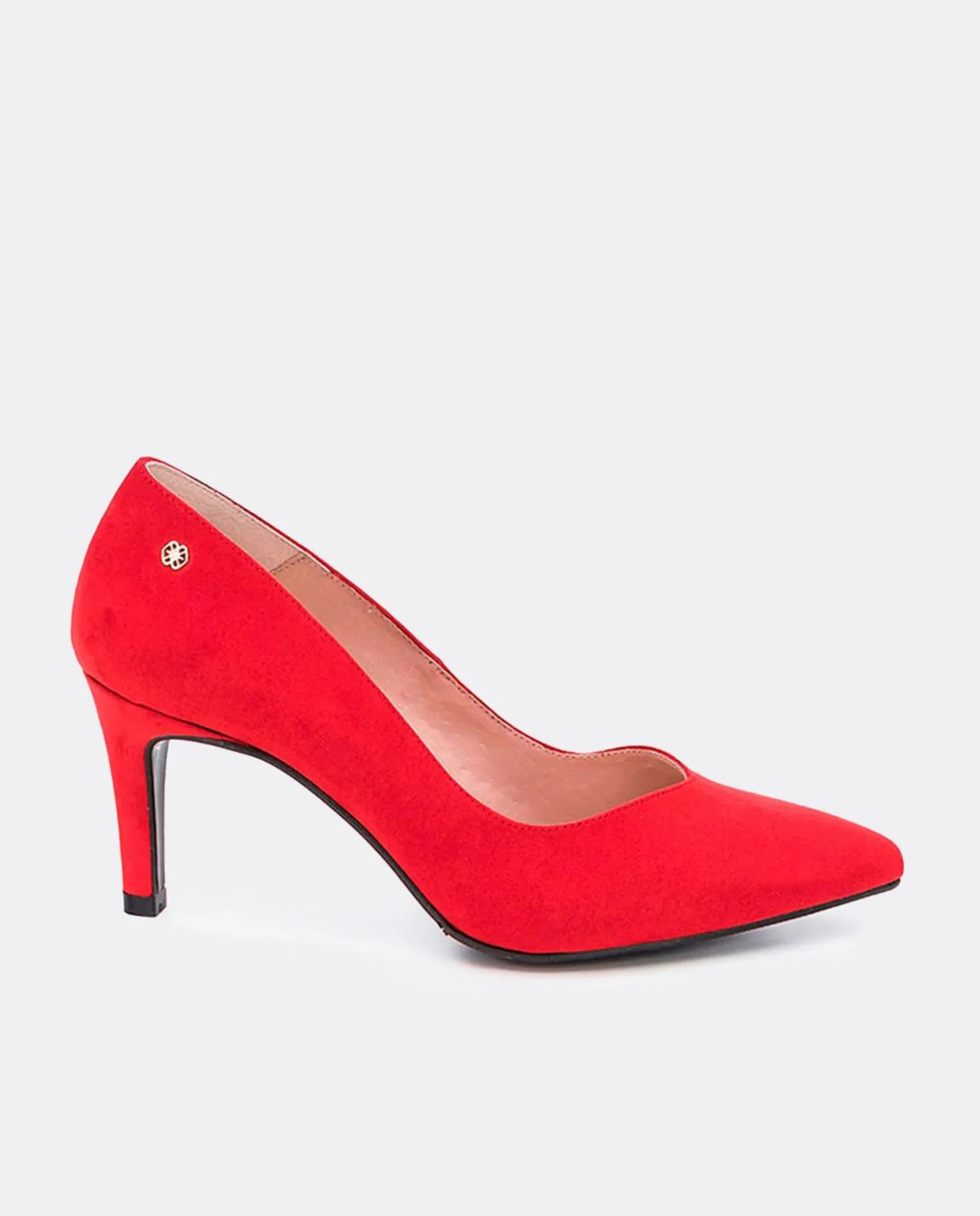 Online Cuplé Salon Pico Ultrasuede Rojo