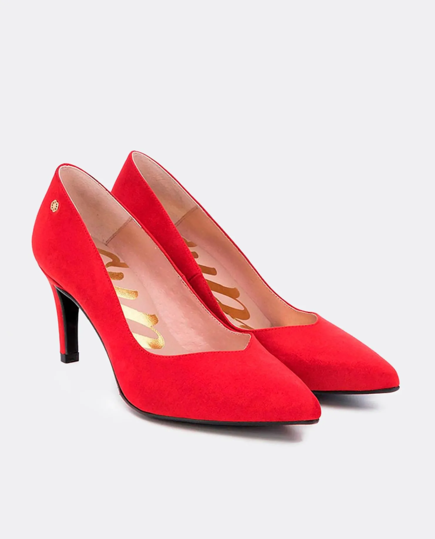 Online Cuplé Salon Pico Ultrasuede Rojo