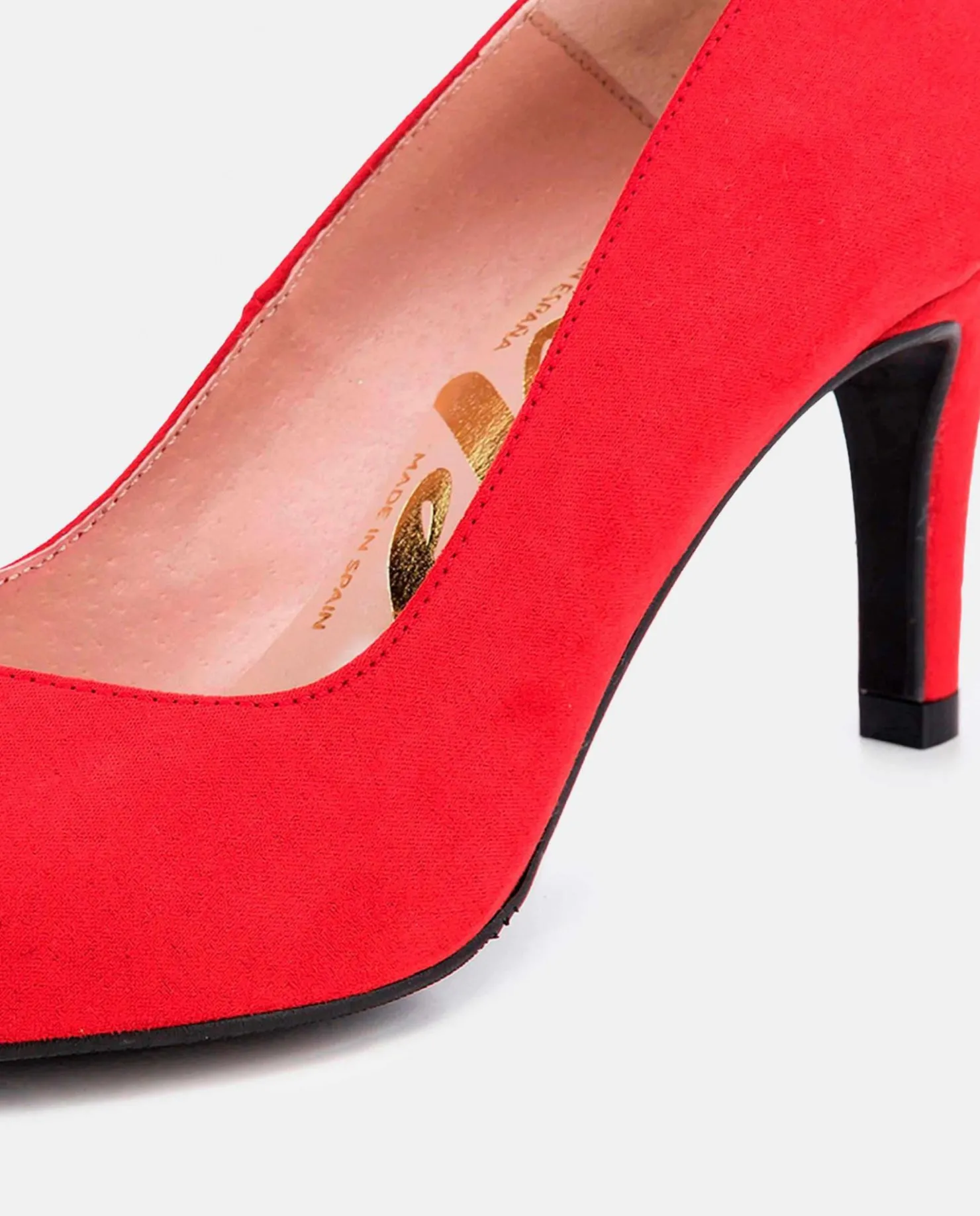 Online Cuplé Salon Pico Ultrasuede Rojo