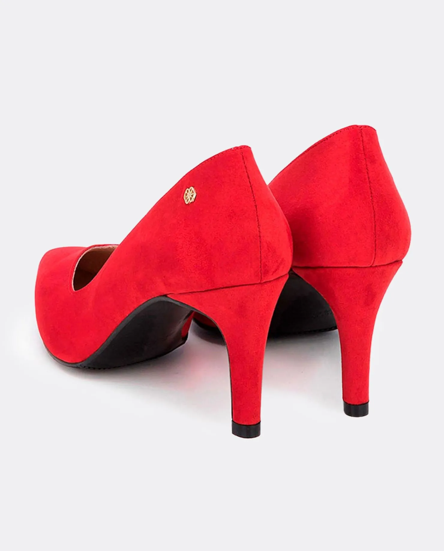 Online Cuplé Salon Pico Ultrasuede Rojo