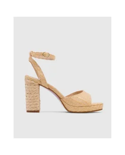 Hot Cuplé Sandalia Almunecar Rafia Beig