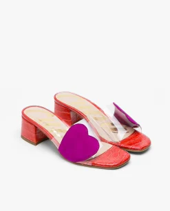 Discount Cuplé Sandalia Corazon Vinilo Transparente