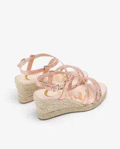 Sale Cuplé Sandalia Cuna Tiras Strass Rosa