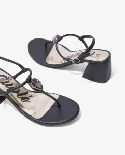 Discount Cuplé Sandalia Joya Tacón Napa Negro