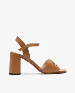 Clearance Cuplé Sandalia Logo Piel Cuero