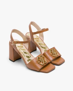 Clearance Cuplé Sandalia Logo Piel Cuero