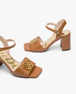 Clearance Cuplé Sandalia Logo Piel Cuero