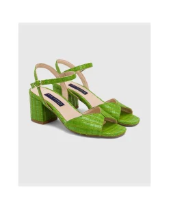 Clearance Cuplé Sandalia Sanlucar Rafia Verde