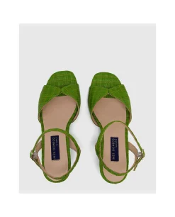 Clearance Cuplé Sandalia Sanlucar Rafia Verde