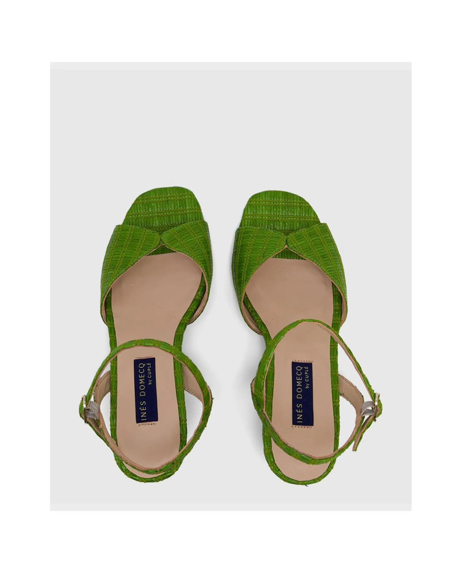Clearance Cuplé Sandalia Sanlucar Rafia Verde