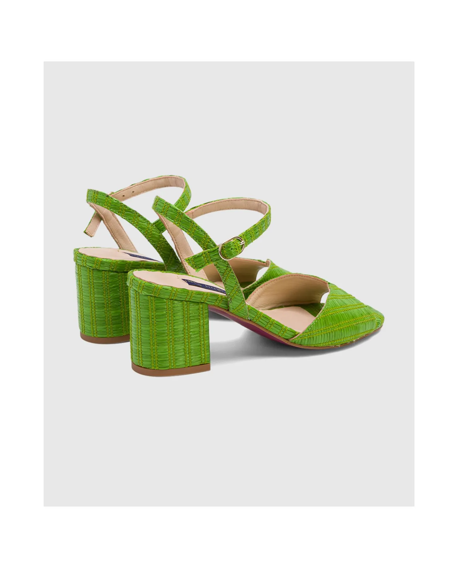 Clearance Cuplé Sandalia Sanlucar Rafia Verde