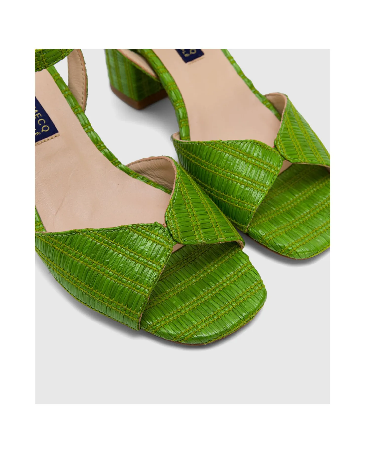 Clearance Cuplé Sandalia Sanlucar Rafia Verde