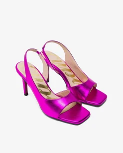 Sale Cuplé Sandalia Tecnopiel Metalizado Fucsia