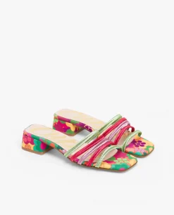 New Cuplé Sandalia Tiras Tejido Multicolor