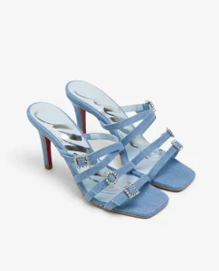 Outlet Cuplé Sandalia Tiras Vaquero Azul