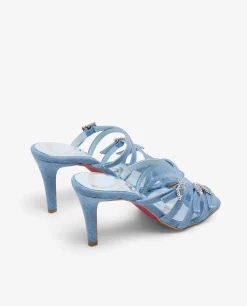 Outlet Cuplé Sandalia Tiras Vaquero Azul