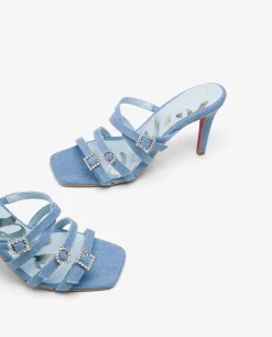 Outlet Cuplé Sandalia Tiras Vaquero Azul