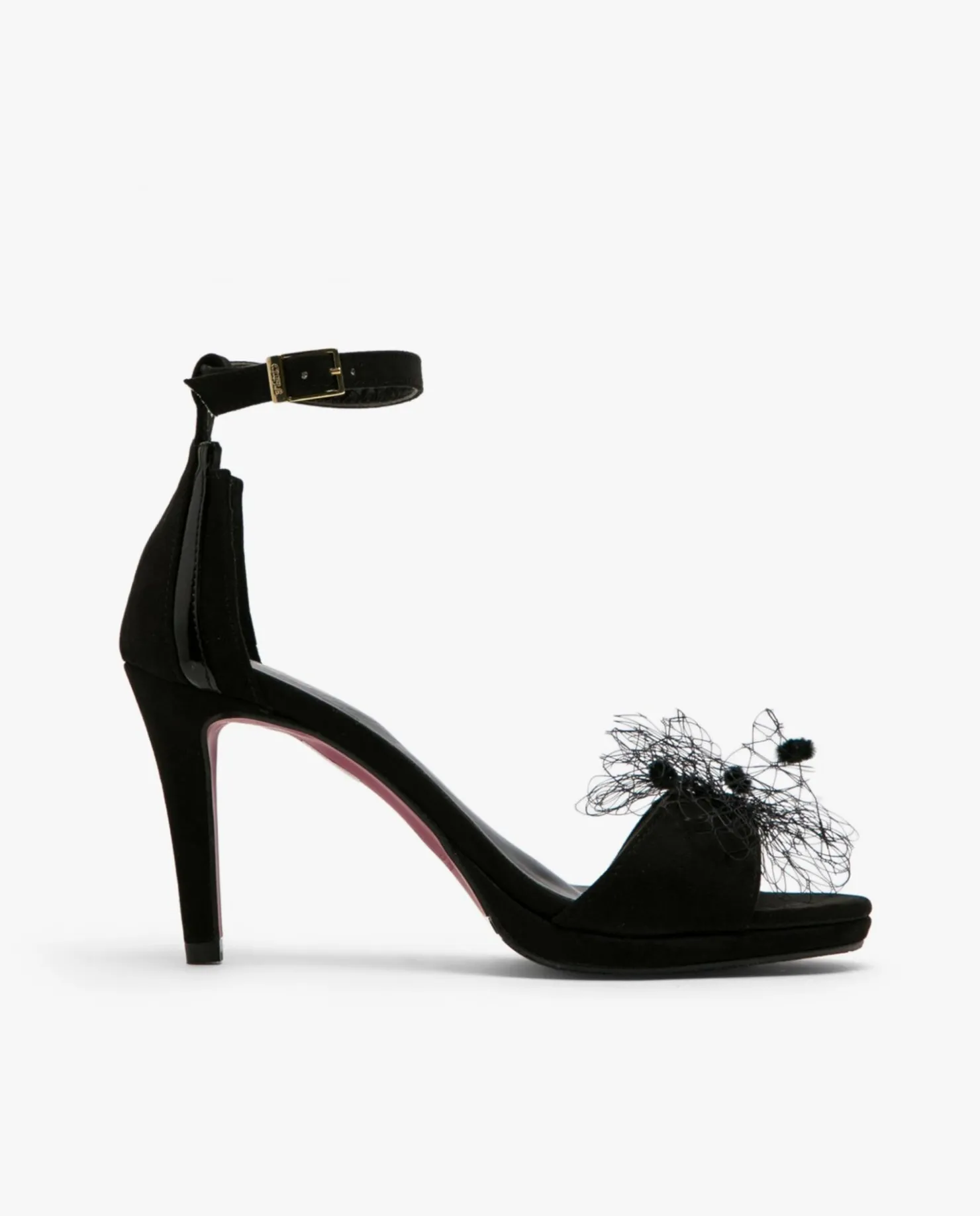 Hot Cuplé Sandalia Ultrasuede Negro