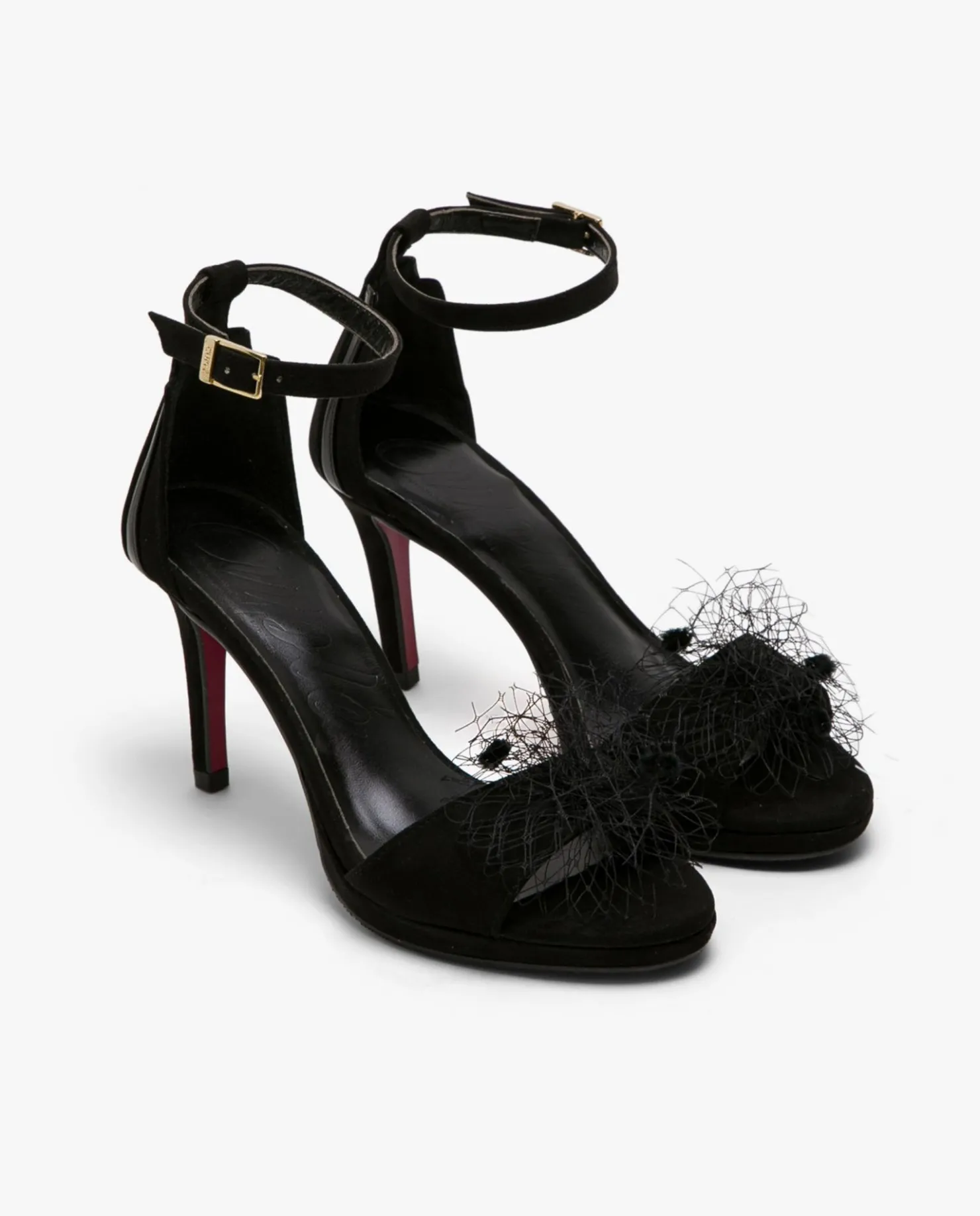 Hot Cuplé Sandalia Ultrasuede Negro