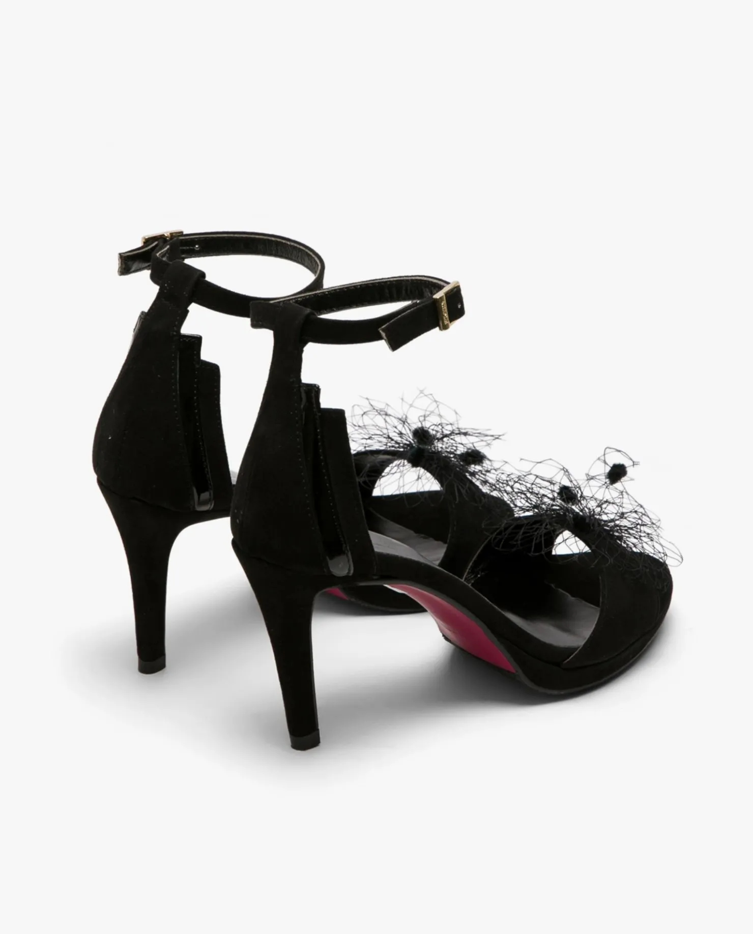 Hot Cuplé Sandalia Ultrasuede Negro