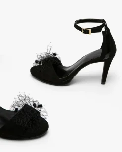 Hot Cuplé Sandalia Ultrasuede Negro