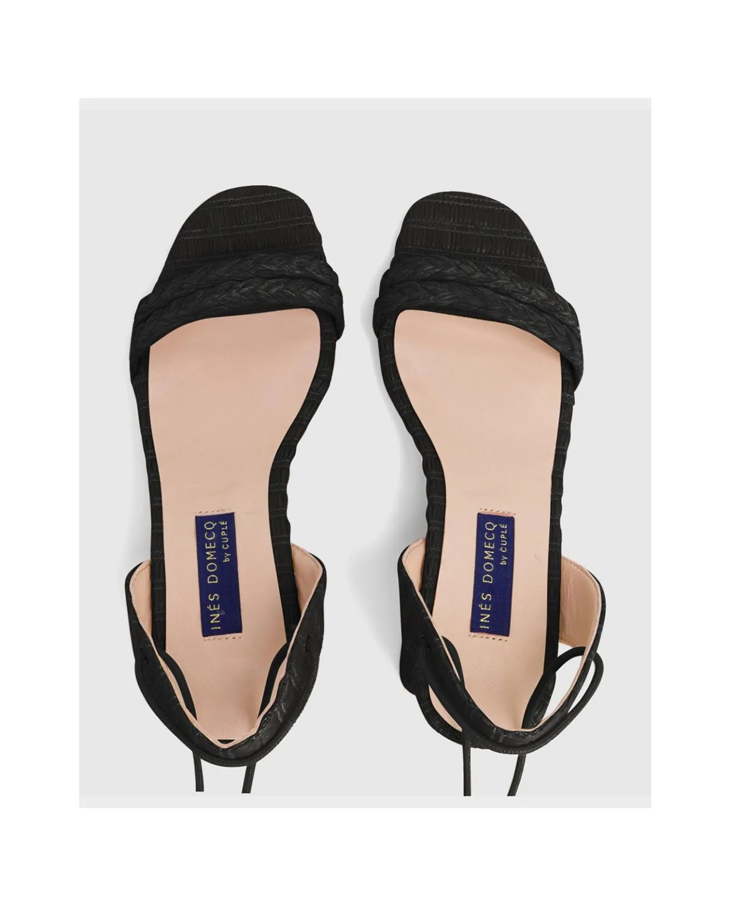 Online Cuplé Sandalia Zahara Rafia Negro
