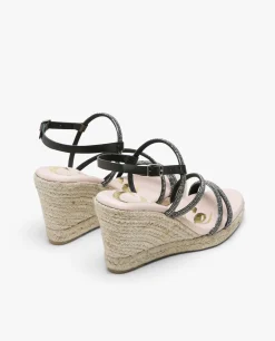 Cuplé Sandaliacuna Tiras Strass Negro