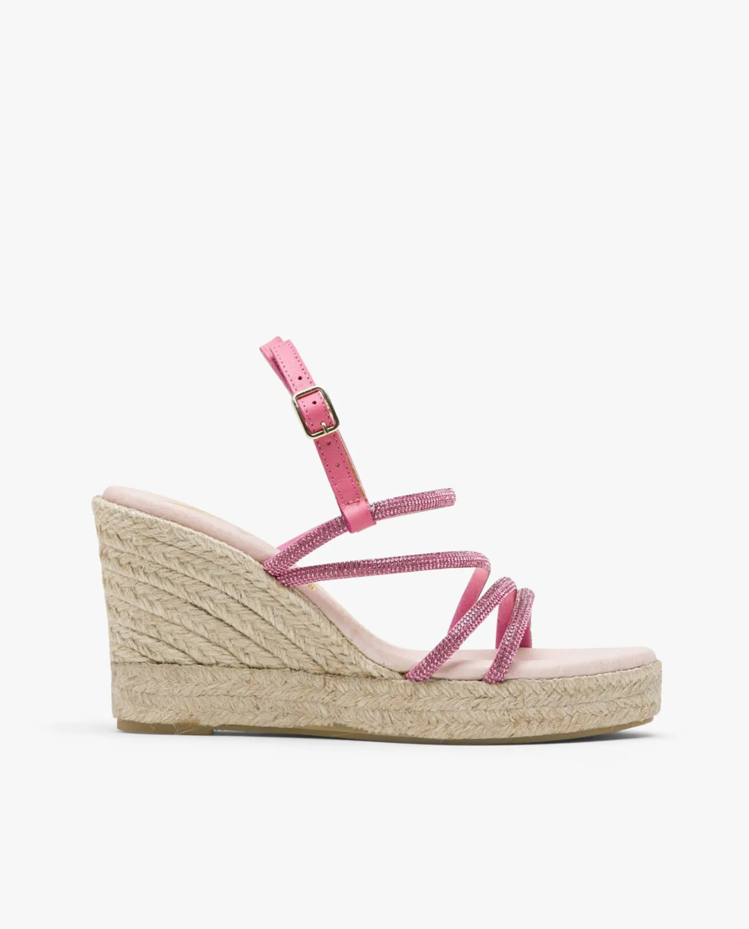 Clearance Cuplé Sandaliacuna Tiras Strass Fucsia