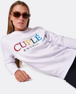 Discount Cuplé Sudadera Punto Sudadera Blanco