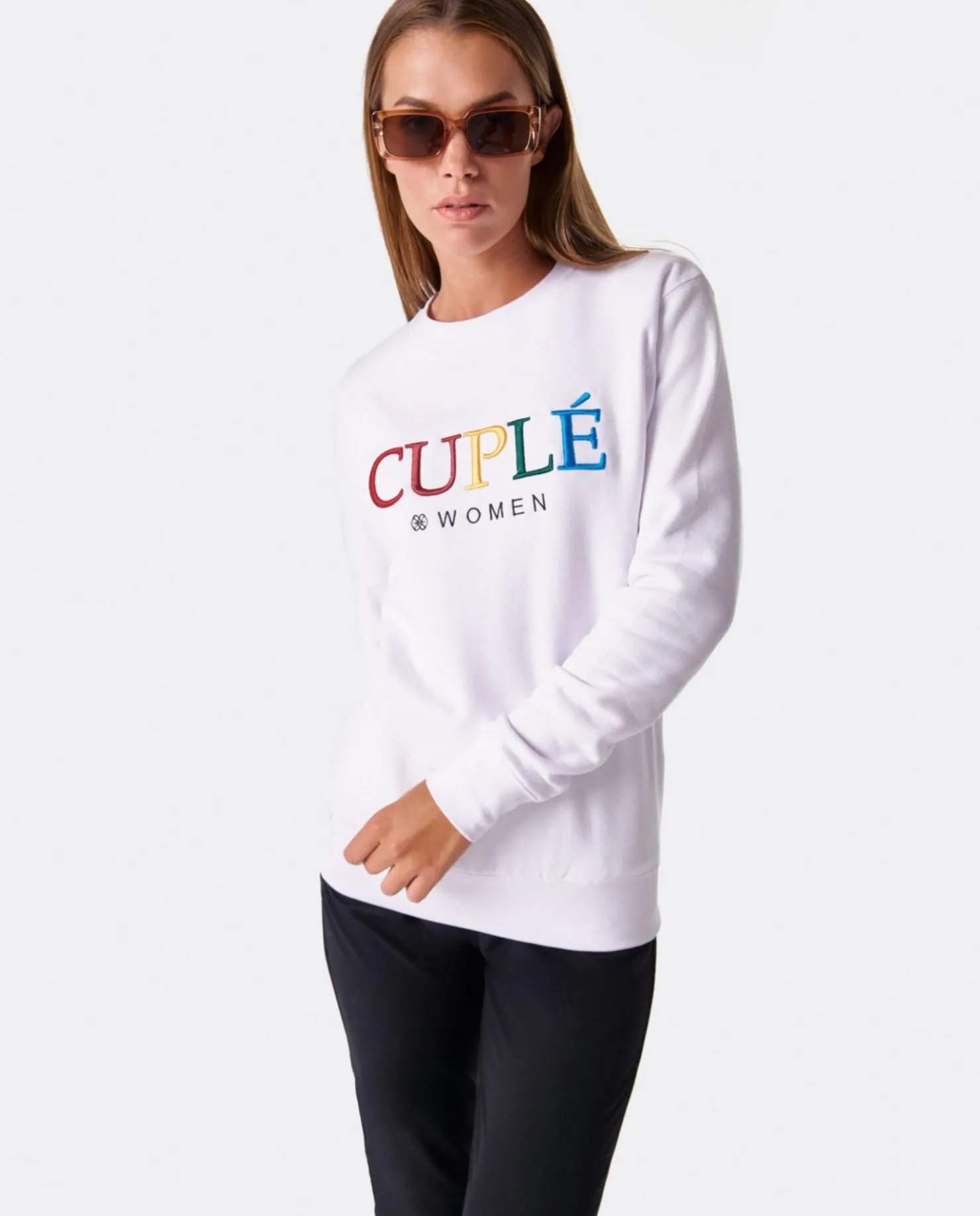 Discount Cuplé Sudadera Punto Sudadera Blanco