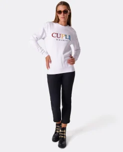 Discount Cuplé Sudadera Punto Sudadera Blanco