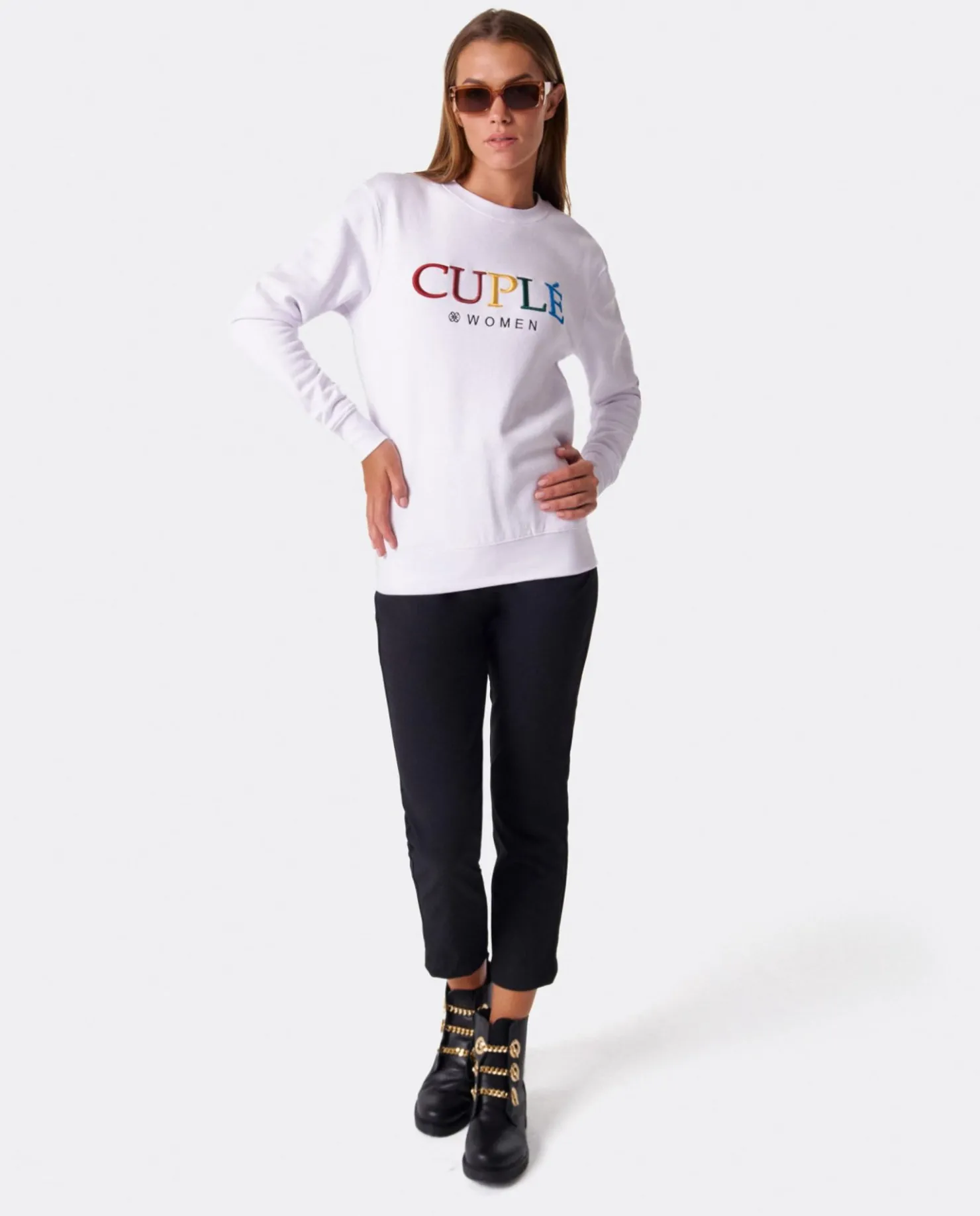 Discount Cuplé Sudadera Punto Sudadera Blanco
