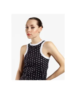 Cuplé Top Halter Punto Lunares Blanco Negro