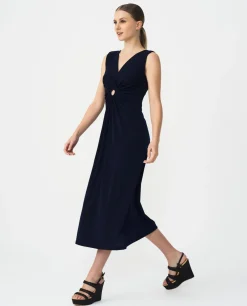 Clearance Cuplé Vestido Aro Cintura Punto Marino