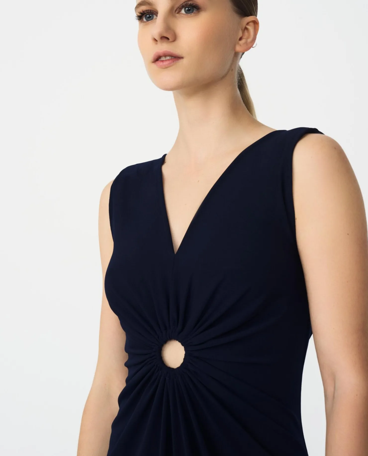 Clearance Cuplé Vestido Aro Cintura Punto Marino
