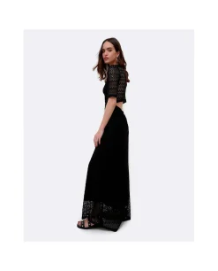 Best Cuplé Vestido Escote Aro Punto Negro