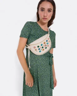 Online Cuplé Vestido Manga Corta Nudo Delantero Punto Leopardo