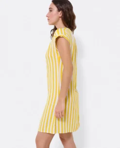 Sale Cuplé Vestido Mini Boho Viscosa Amarillo