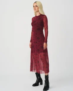 New Cuplé Vestido Mini Estampado Tul Estampado Flor Cool