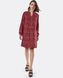 Best Cuplé Vestido Textil Leopardo Rojo
