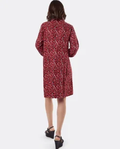 Best Cuplé Vestido Textil Leopardo Rojo