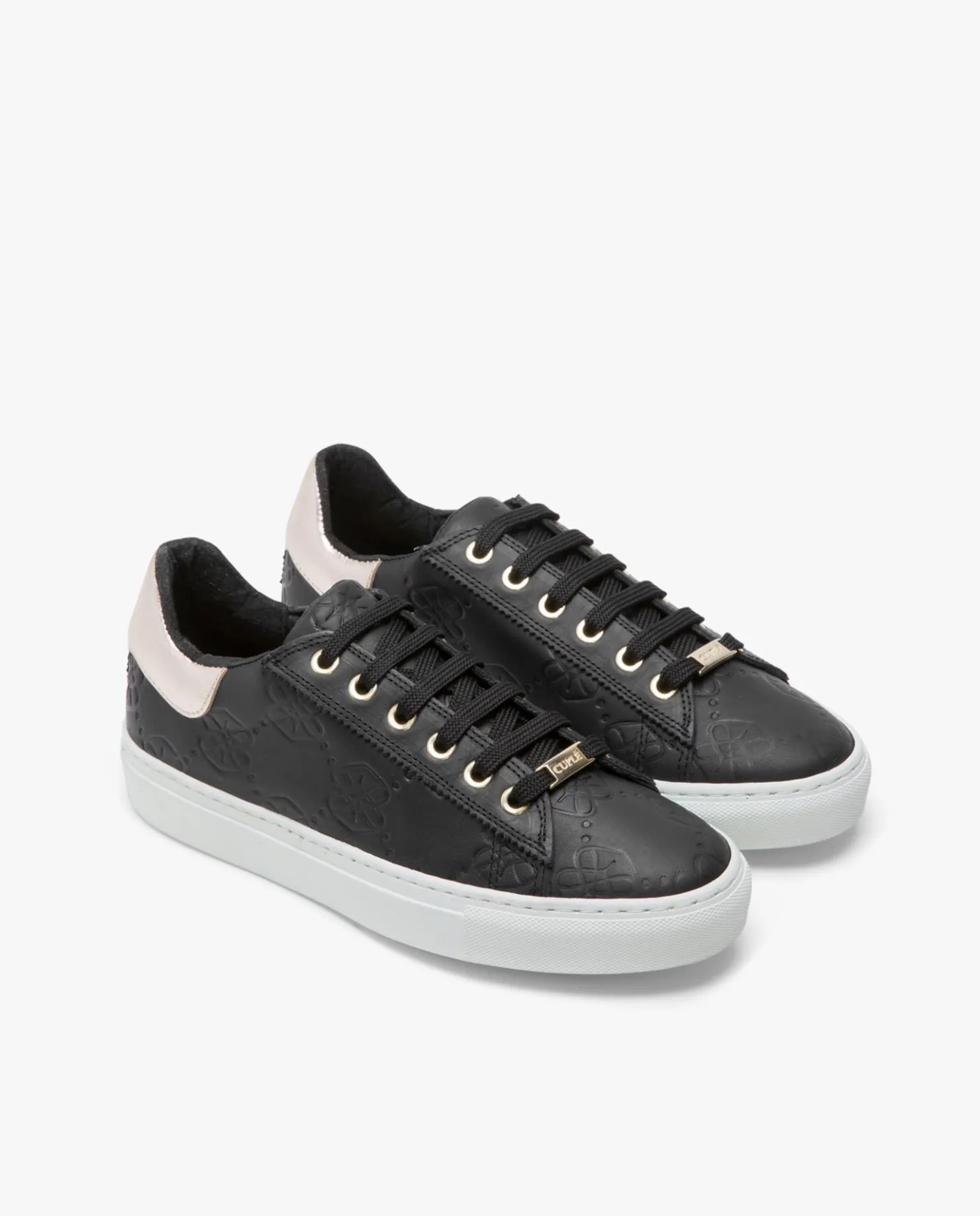 Cuplé Zapatillas Piel Logos Negro