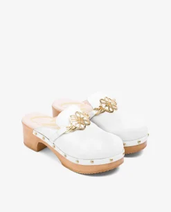 Outlet Cuplé Zueco Adorno Napa Blanco